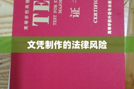 连山文凭制作的法律风险